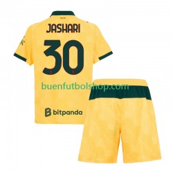 Camiseta de Fútbol AC Milan Ardon Jashari 30 2025-2026 Tercera Equipación Manga Corta Niño