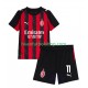 Camiseta de Fútbol AC Milan Christian Pulisic 11 2025-2026 Primera Equipación Manga Corta Niño