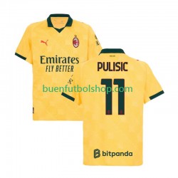 Camiseta de Fútbol AC Milan Christian Pulisic 11 2025-2026 Tercera Equipación Manga Corta Hombre