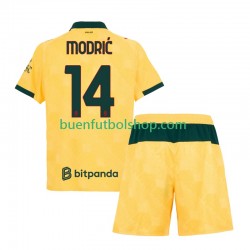 Camiseta de Fútbol AC Milan Luca Modric 14 2025-2026 Tercera Equipación Manga Corta Niño