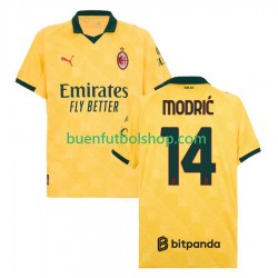 Camiseta de Fútbol AC Milan Luca Modric 14 2025-2026 Tercera Equipación Manga Corta Hombre