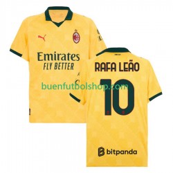 Camiseta de Fútbol AC Milan Rafael Leao 10 2025-2026 Tercera Equipación Manga Corta Hombre