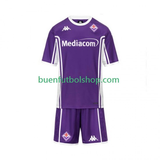 Camiseta de Fútbol ACF Fiorentina 2025-2026 Primera Equipación Manga Corta Niño