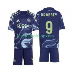 Camiseta de Fútbol AFC Ajax Brian Brobbey 9 2025-2026 Segunda Equipación Manga Corta Niño Camiseta de Fútbol AFC Ajax Brian Brobbey 9 2025-2026 Segunda Equipación Manga Corta Niño