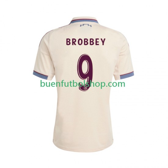 Camiseta de Fútbol AFC Ajax Brian Brobbey 9 2025-2026 Tercera Equipación Manga Corta Hombre