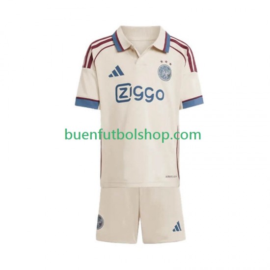Camiseta de Fútbol AFC Ajax 2025-2026 Tercera Equipación Manga Corta Niño
