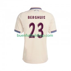 Camiseta de Fútbol AFC Ajax Steven Berghuis 23 2025-2026 Tercera Equipación Manga Corta Hombre