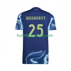 Camiseta de Fútbol AFC Ajax Wout Weghorst 25 2025-2026 Segunda Equipación Manga Corta Hombre