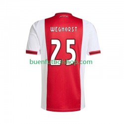 Camiseta de Fútbol AFC Ajax Wout Weghorst 25 2025-2026 Primera Equipación Manga Corta Hombre