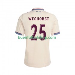 Camiseta de Fútbol AFC Ajax Wout Weghorst 25 2025-2026 Tercera Equipación Manga Corta Hombre