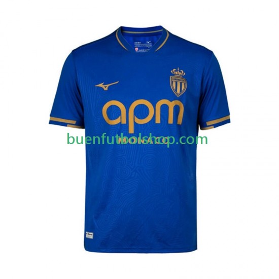 Camiseta de Fútbol AS Monaco 2025-2026 Segunda Equipación Manga Corta Hombre