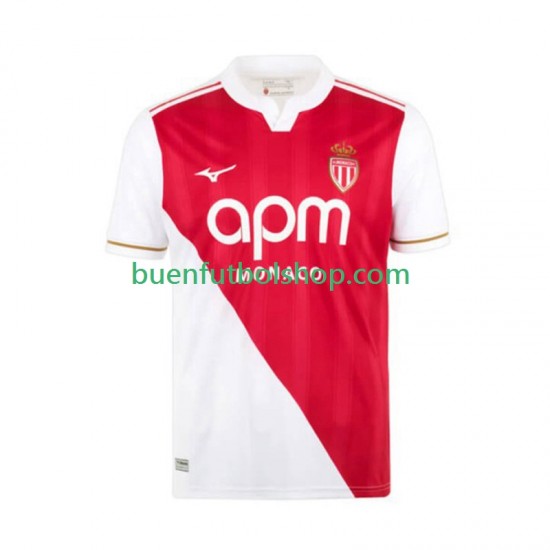 Camiseta de Fútbol AS Monaco 2025-2026 Primera Equipación Manga Corta Hombre