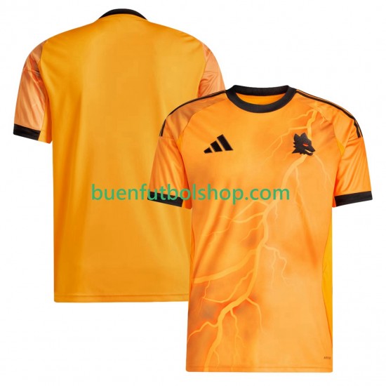 Camiseta de Fútbol AS Roma 2025-2026 Segunda Equipación Manga Corta Hombre