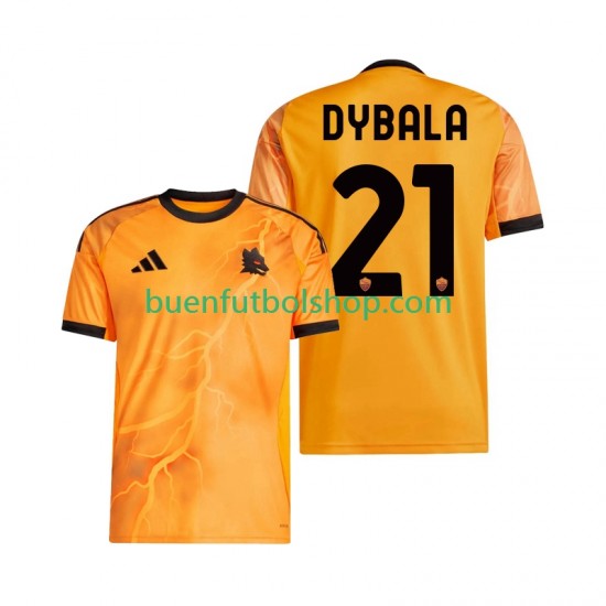 Camiseta de Fútbol AS Roma Dybala 21 2025-2026 Segunda Equipación Manga Corta Hombre