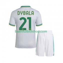 Camiseta de Fútbol AS Roma Dybala 21 2025-2026 Tercera Equipación Manga Corta Niño