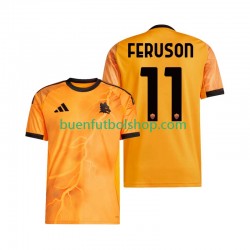 Camiseta de Fútbol AS Roma Evan Ferguson 11 2025-2026 Segunda Equipación Manga Corta Hombre