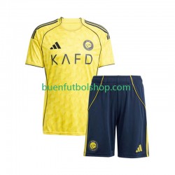 Camiseta de Fútbol Al Nassr 2025-2026 Primera Equipación Manga Corta Niño