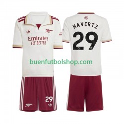 Camiseta de Fútbol Arsenal Kai Havertz 29 2025-2026 Tercera Equipación Manga Corta Niño