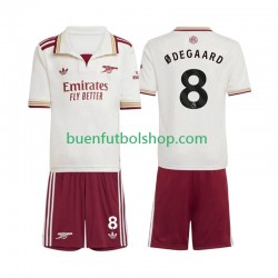 Camiseta de Fútbol Arsenal Martin Odegaard 8 2025-2026 Tercera Equipación Manga Corta Niño