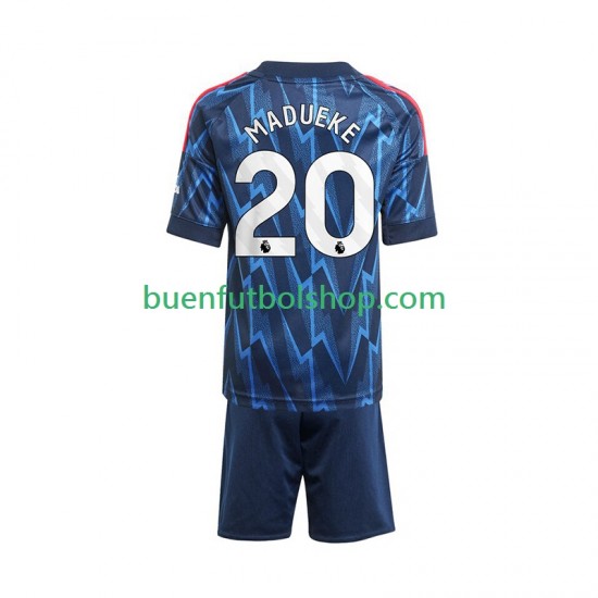 Camiseta de Fútbol Arsenal Noni Madueke 20 2025-2026 Segunda Equipación Manga Corta Niño