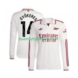 Camiseta de Fútbol Arsenal Viktor Gyokeres 14 2025-2026 Tercera Equipación Manga Larga Hombre
