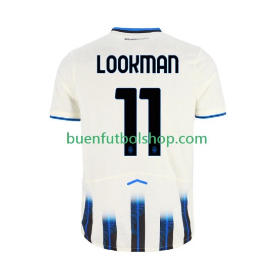 Camiseta de Fútbol Atalanta Ademola Lookman 11 2025-2026 Segunda Equipación Manga Corta Hombre