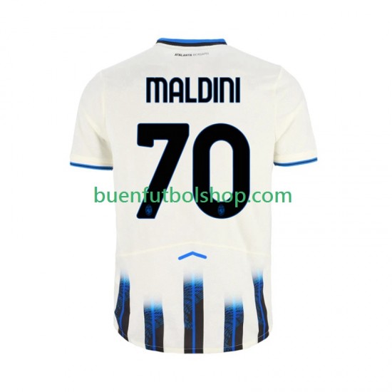 Camiseta de Fútbol Atalanta Daniel Maldini 70 2025-2026 Segunda Equipación Manga Corta Hombre