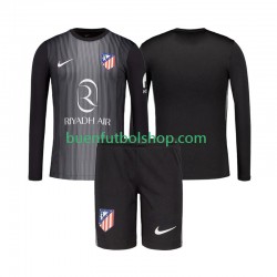 Camiseta de Fútbol Atlético Madrid Portero 2025-2026 Segunda Equipación Manga Larga Niño