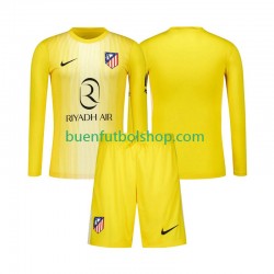 Camiseta de Fútbol Atlético Madrid Portero 2025-2026 Primera Equipación Manga Larga Niño