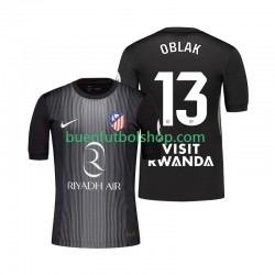 Camiseta de Fútbol Atlético Madrid Portero Jan Oblak 13 2025-2026 Segunda Equipación Manga Corta Hombre