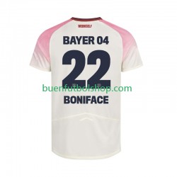 Camiseta de Fútbol Bayer 04 Leverkusen Victor Boniface 22 2025-2026 Segunda Equipación Manga Corta Hombre