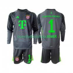 Camiseta de Fútbol Bayern de Múnich Portero Neuer 1 2025-2026 Segunda Equipación Manga Larga Niño