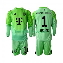 Camiseta de Fútbol Bayern de Múnich Portero Neuer 1 2025-2026 Primera Equipación Manga Larga Niño