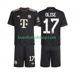 Camiseta de Fútbol Bayern de Múnich Michael Olise 17 2025-2026 Tercera Equipación Manga Corta Niño