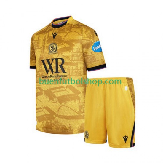 Camiseta de Fútbol Blackburn Rovers 2025-2026 Segunda Equipación Manga Corta Niño