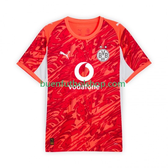 Camiseta de Fútbol Borussia Dortmund Portero 2025-2026 Segunda Equipación Manga Corta Hombre