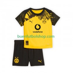 Camiseta de Fútbol Borussia Dortmund 2025-2026 Primera Equipación Manga Corta Niño