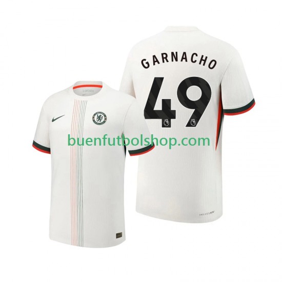 Camiseta de Fútbol Chelsea Alejandro Garnacho 49 2025-2026 Segunda Equipación Manga Corta Hombre