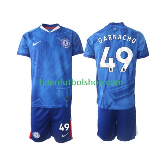Camiseta de Fútbol Chelsea Alejandro Garnacho 49 2025-2026 Primera Equipación Manga Corta Niño