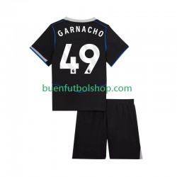 Camiseta de Fútbol Chelsea Alejandro Garnacho 49 2025-2026 Tercera Equipación Manga Corta Niño