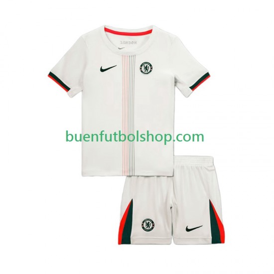 Camiseta de Fútbol Chelsea 2025-2026 Segunda Equipación Manga Corta Niño