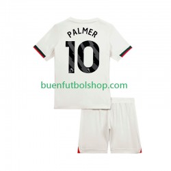 Camiseta de Fútbol Chelsea Cole Palmer 10 2025-2026 Segunda Equipación Manga Corta Niño