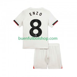 Camiseta de Fútbol Chelsea Enzo Fernandez 8 2025-2026 Segunda Equipación Manga Corta Niño