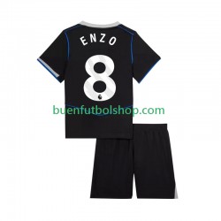 Camiseta de Fútbol Chelsea Enzo Fernandez 8 2025-2026 Tercera Equipación Manga Corta Niño