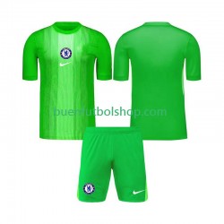 Camiseta de Fútbol Chelsea Portero 2025-2026 Segunda Equipación Manga Corta Niño