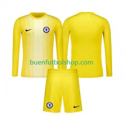Camiseta de Fútbol Chelsea Portero 2025-2026 Tercera Equipación Manga Larga Niño