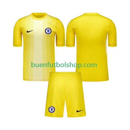 Camiseta de Fútbol Chelsea Portero 2025-2026 Tercera Equipación Manga Corta Niño
