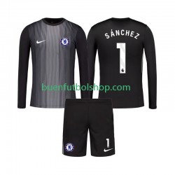 Camiseta de Fútbol Chelsea Portero Robert Sanchez 1 2025-2026 Primera Equipación Manga Larga Niño