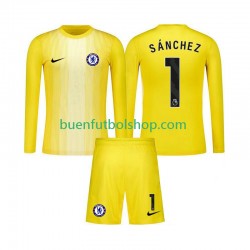 Camiseta de Fútbol Chelsea Portero Robert Sanchez 1 2025-2026 Tercera Equipación Manga Larga Niño