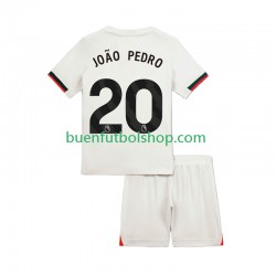 Camiseta de Fútbol Chelsea Joao Pedro 20 2025-2026 Segunda Equipación Manga Corta Niño